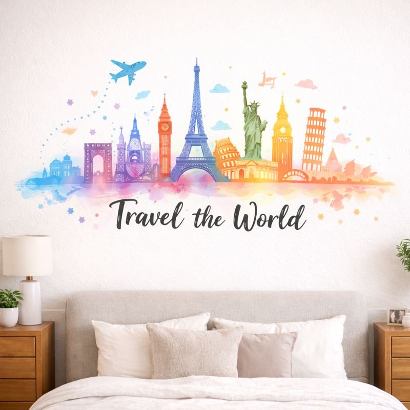 Home Travel the World Wall Sticker – City Skyline
